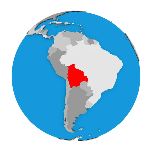Bolivia on globe — Stock Photo, Image