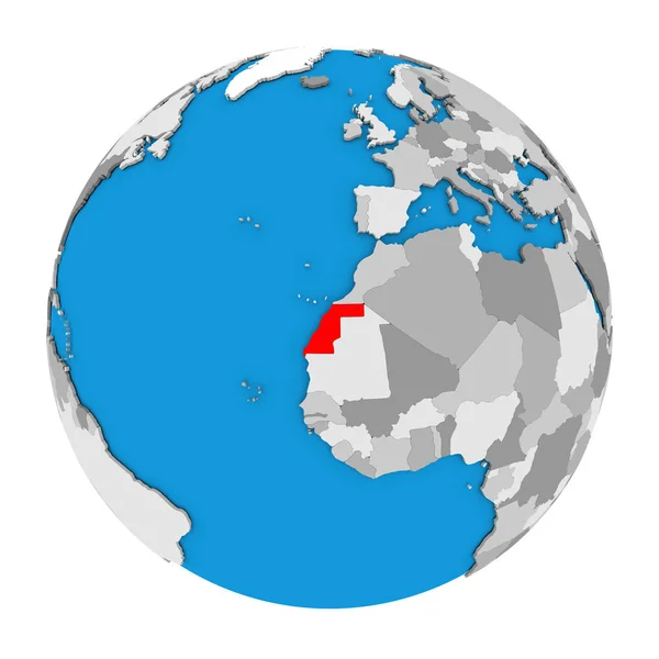 Nyugat-Szahara, a globe — Stock Fotó