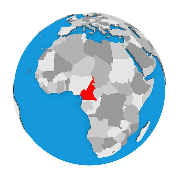 Kamerun auf dem Globus — Stockfoto