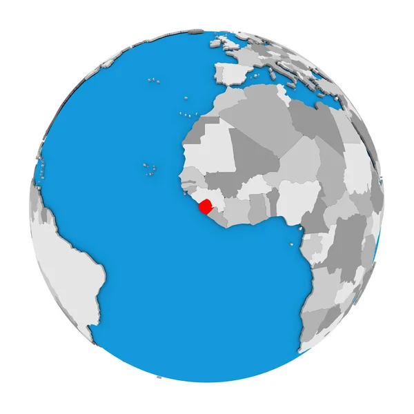 Sierra Leone on globe — Stock Photo, Image