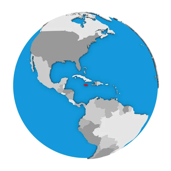 Ямайка на глобусе — стоковое фото
