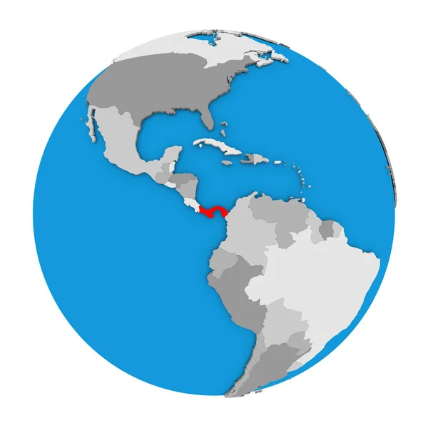 Panama på jordglob — Stockfoto