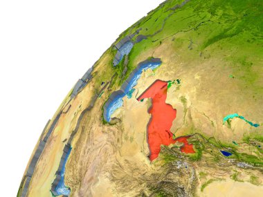 Özbekistan yeryüzünde