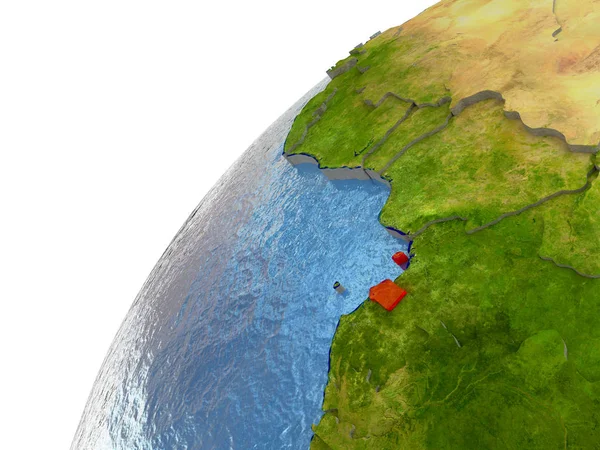 Äquatorialguinea auf der Erde — Stockfoto