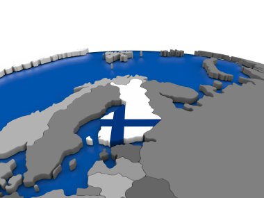 Finlandiya 3d Globe