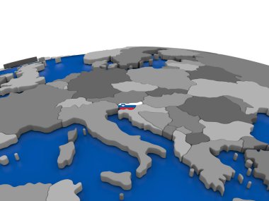 Slovenya 3d Globe