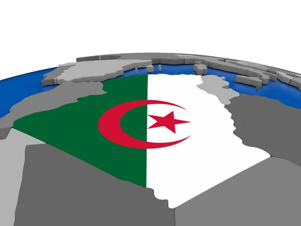 Argélia no globo 3D — Fotografia de Stock