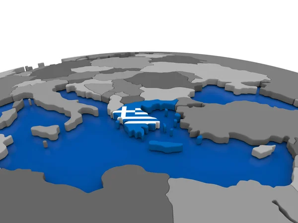 Grecia sul globo 3D — Foto Stock