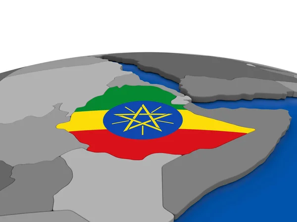 Etiopía en 3D globo — Foto de Stock