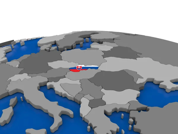 Slovaquie sur le globe 3D — Photo