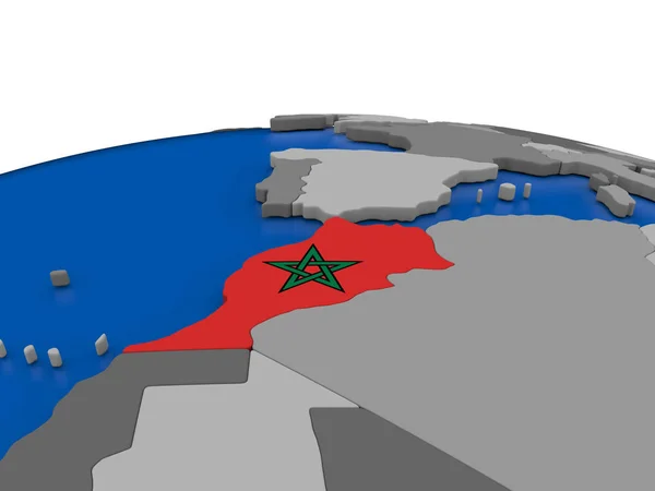 Marruecos en 3D globo — Foto de Stock