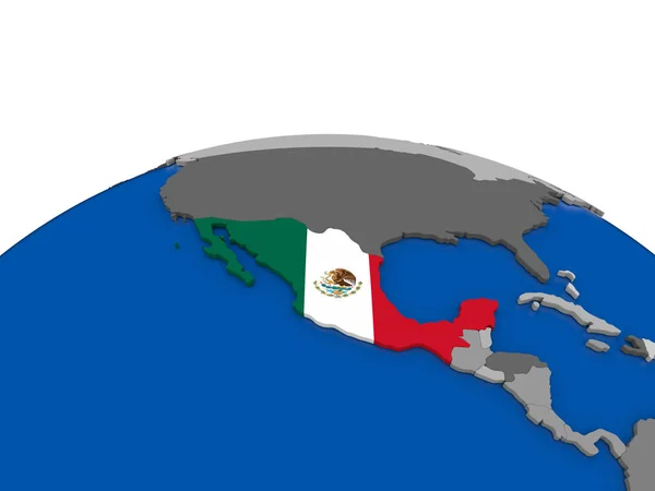 Mexico op de 3d bol — Stockfoto