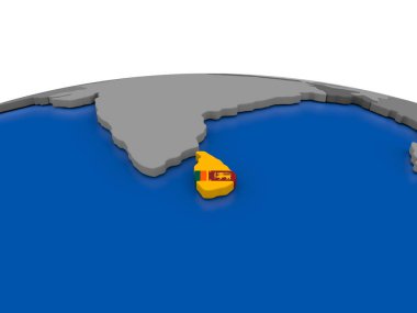 Sri Lanka 3d Globe