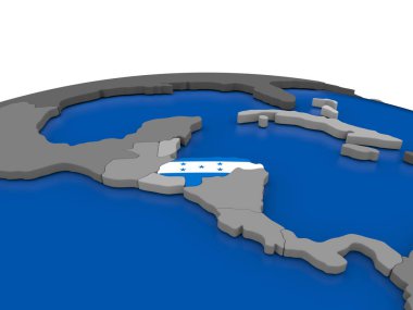 Honduras on 3D globe