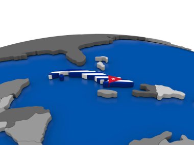 Küba 3d Globe