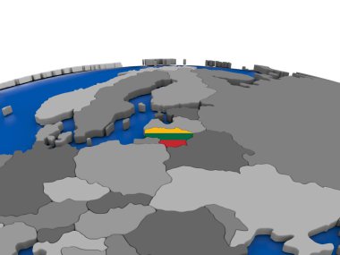 Litvanya 3d Globe