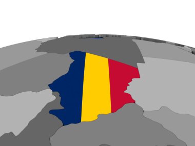 Chad 3d Globe