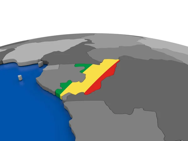 Congo sur le globe 3D — Photo