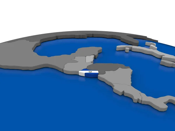 El Salvador em 3D globo — Fotografia de Stock