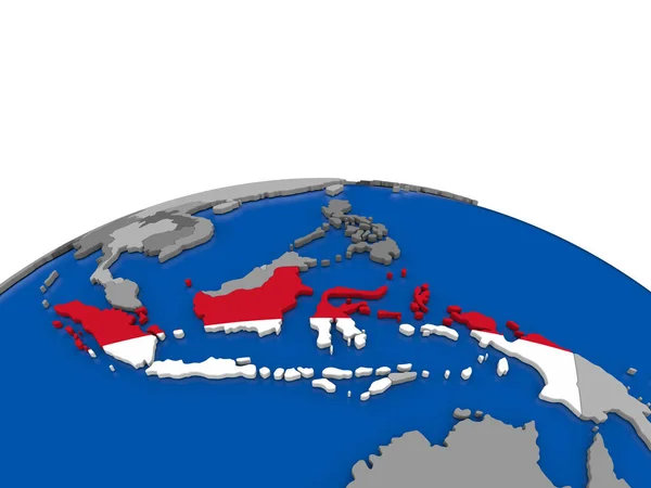 Indonesia on 3D globe — Stock Photo, Image