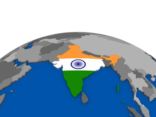 Індія на 3d-моделі Землі — стокове фото