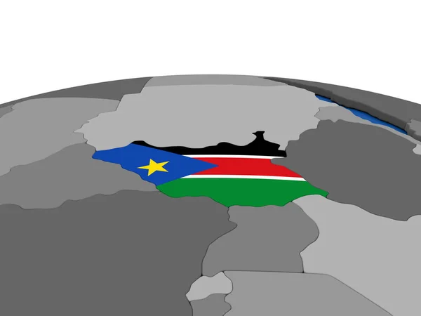 南苏丹 3d 地球上 — 图库照片