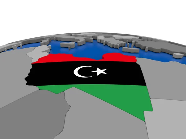 Libia na świecie 3d — Zdjęcie stockowe