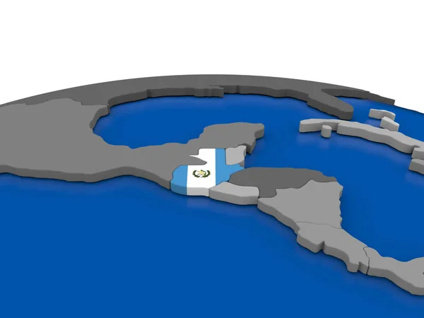 Guatemala on 3D globe — Zdjęcie stockowe