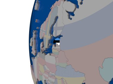 Estonya ulusal bayrak ile