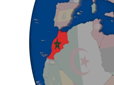 Fas ulusal bayrak ile