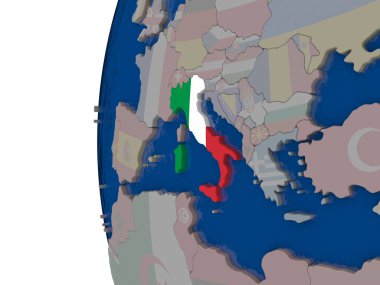 İtalya ulusal bayrak ile