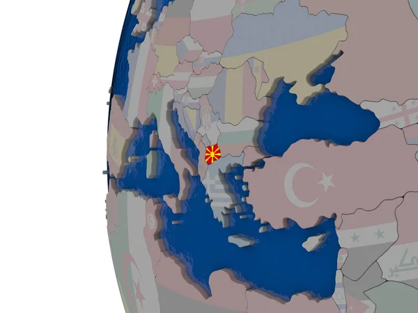 국기와 마케도니아 — 스톡 사진