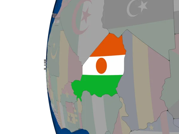 Niger med flagga — Stockfoto