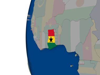 Ulusal bayrak ile Gana