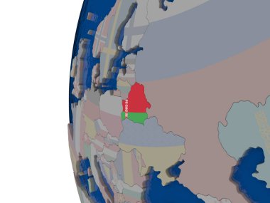 Beyaz Rusya ulusal bayrak ile