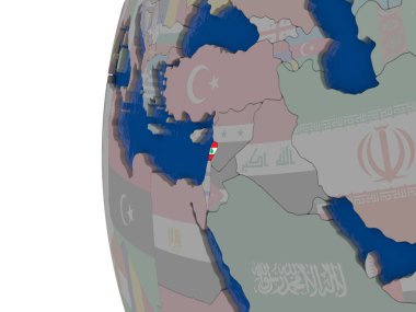 Lübnan ulusal bayrak ile