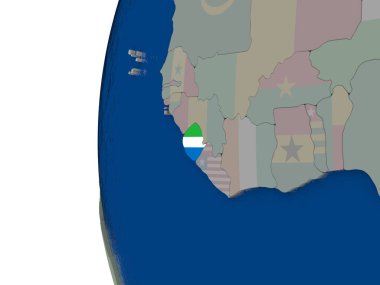 Sierra Leone ulusal bayrak ile