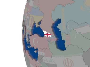 Gürcistan ulusal bayrak ile