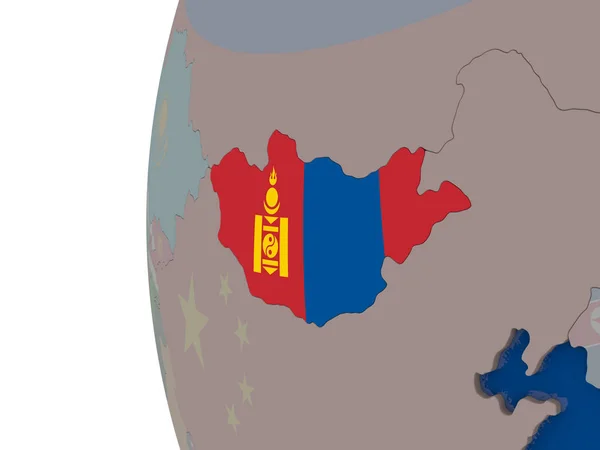 З Національний прапор Монголії — стокове фото