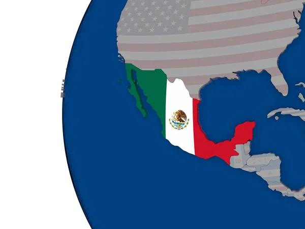 Meksika ulusal bayrak ile — Stok fotoğraf