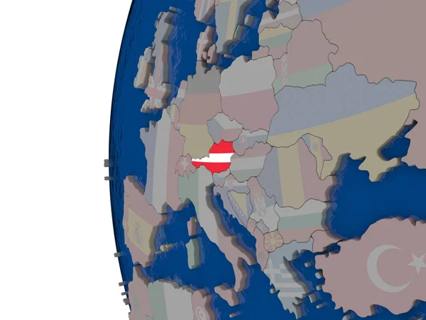Rakousko s státní vlajka — Stock fotografie