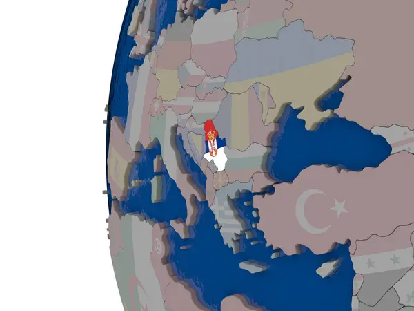 국기와 세르비아 — 스톡 사진