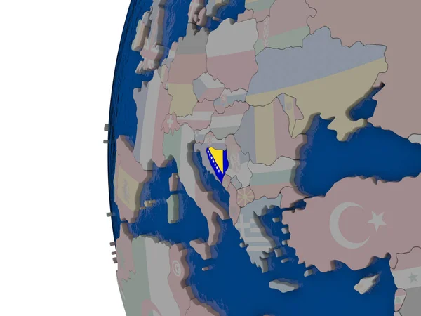 Bośnia z Flaga narodowa — Zdjęcie stockowe
