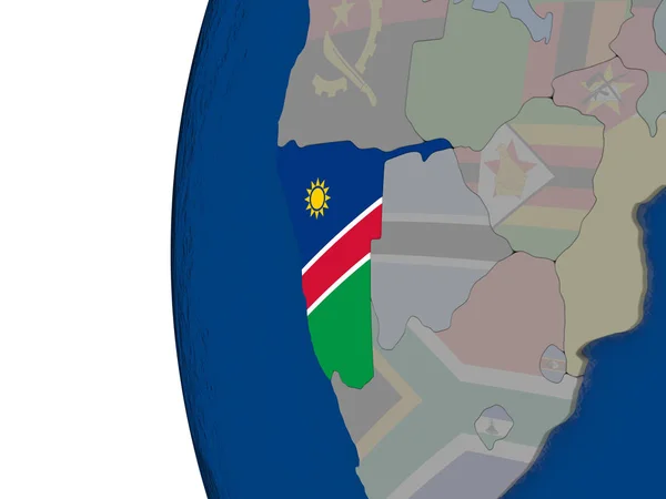 Namibie s státní vlajka — Stock fotografie