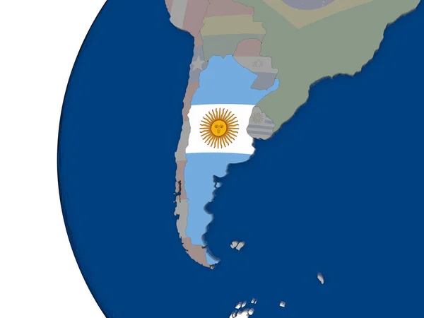 아르헨티나 국기와 함께 — 스톡 사진