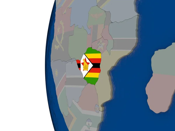 Zimbabwe con bandiera nazionale — Foto Stock