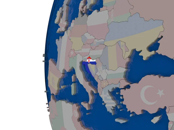 Croazia con bandiera nazionale — Foto Stock