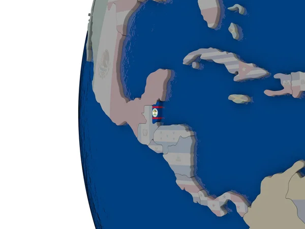 Belize med flagga — Stockfoto