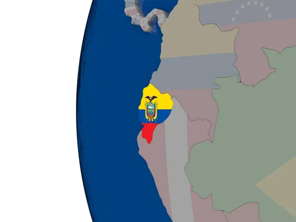 Ecuador con bandera nacional —  Fotos de Stock