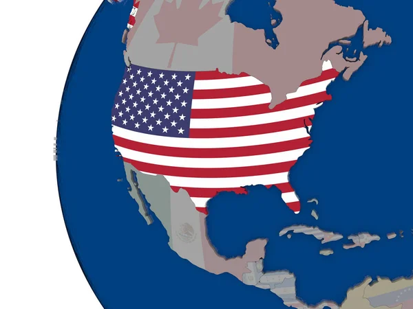 USA med flagga — Stockfoto